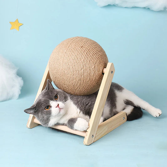 Cat Scratching Ball Toy – Sisal Rope Ball for Kittens and Cats