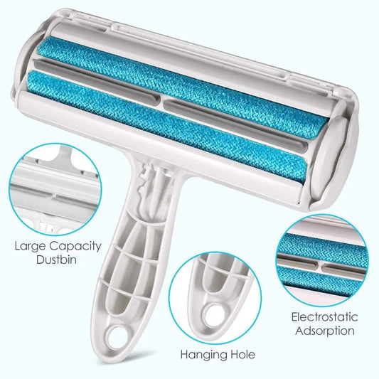 Pet Hair Remover Roller with Self-Cleaning Base – Lint & Fur Remover for Cats and Dogs